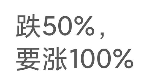 跌50% 再涨100%才回本?