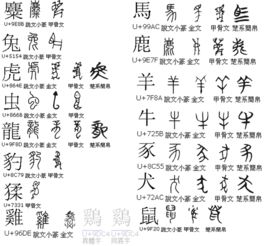 动物汉字甲骨文图片 搜狗图片搜索