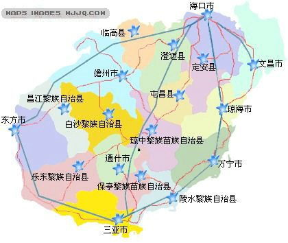 海南行政区划地图