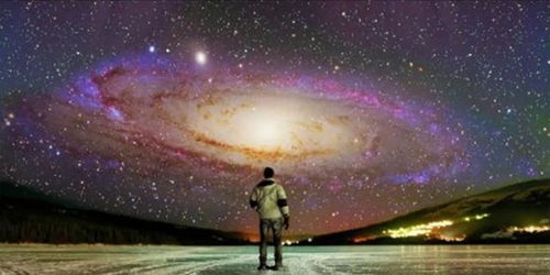 当你看到仙女座和银河系相撞的时候,对人类来说将是莫大的幸福