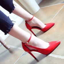 红色欧美高跟鞋