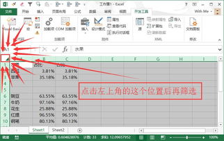 excel整列选择无法筛选