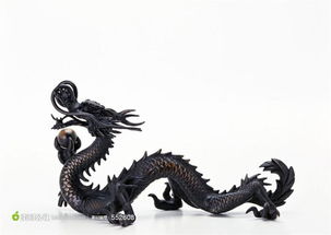 中国龙纹戏珠雕塑素材