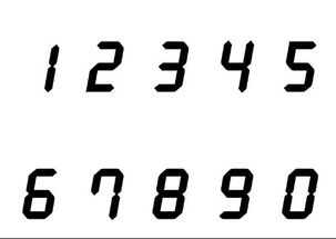 谁帮我把1 2 3 4 5 6 7 8 9 改成电子表那种格式的数字 如图