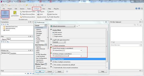 instantclient(如何配置plsql 连接远程oracle服务器)