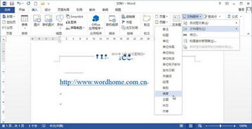 Word2013怎么插入文档摘要和关键字