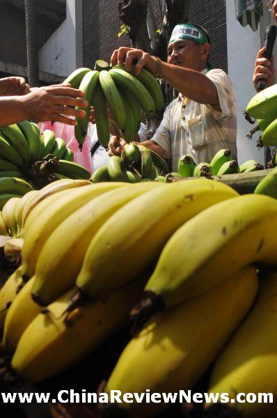 中国评论新闻 香蕉过剩 立委 送蕉救蕉农 图 