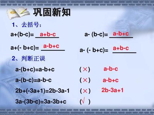 关于添(或去括号)的法则