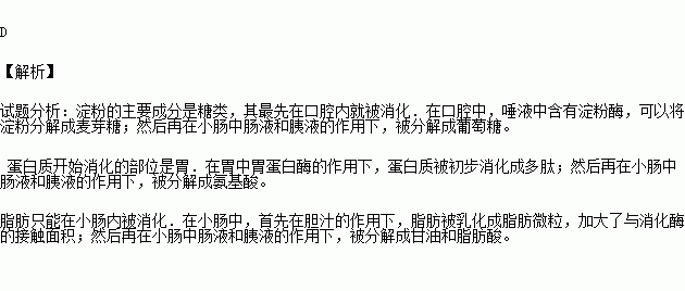 糖类.脂肪.蛋白质三大类营养物质在消化道中消化的先后顺序是 A.糖类.脂肪.蛋白质 B.蛋白质.糖类.脂肪C.脂肪.糖类.蛋白质 D.糖类.蛋白质.脂肪 题目和参考答案 