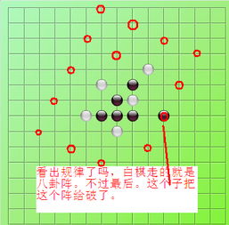 五子棋的八卦阵怎么摆,最好给我个QQ五子棋的截图示例 