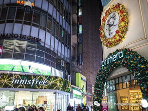 临近年末,明洞为首的首尔街头灿若星河 