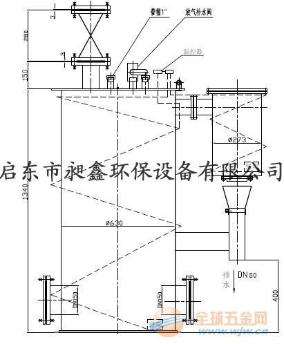 煤气鼓风机冲洗水高压排水器 