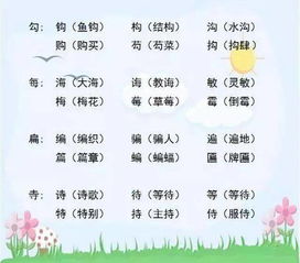 加偏旁,组新字 小学6年生字 组词大全 不用12本教材挨着翻 