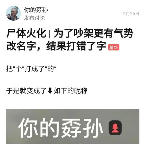 改错网名有多好笑 哈哈哈哈伤害性不高侮辱性极强