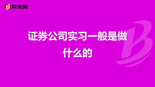 证券实习的菜鸟该怎么做