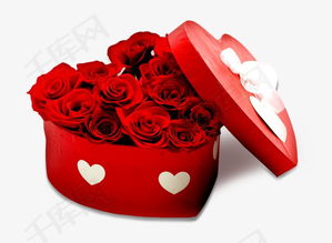 盛放玫瑰花的爱心盒素材图片免费下载 高清装饰图案png 千库网 图片编号3798150 