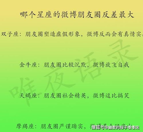 十二星座当老师的话会教什么,哪个星座的微博朋友圈反差最大