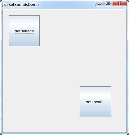 java的setbounds Swing setBounds 用法 入门