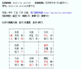 奇门遁甲在线排盘,求解释,在线等 