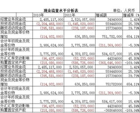 怎样水平分析现金流量表 谁能帮我分析一下这个表 