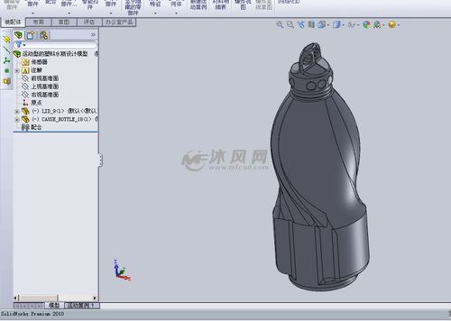 运动型的塑料水瓶设计模型