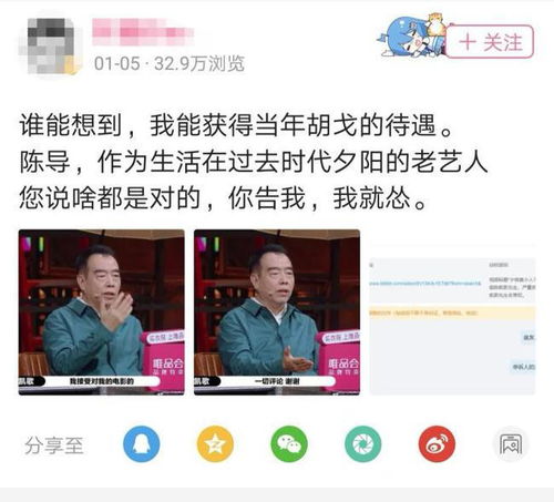 陈凯歌举报B站某UP主,陈凯歌是受不住观众评论 还是本能维权