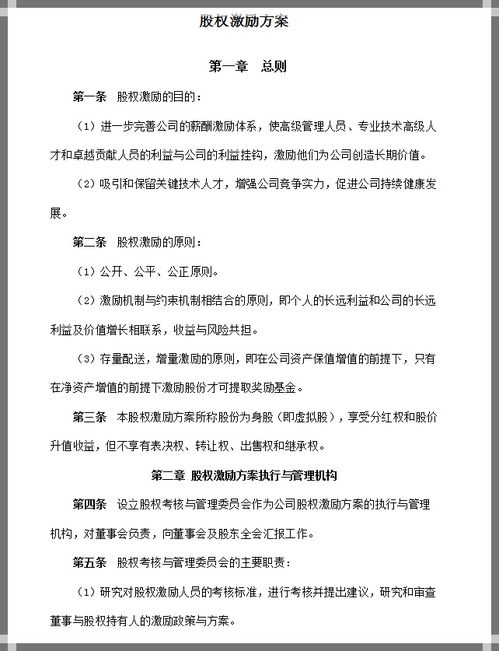 如何有效设计和实施股权激励方案 附范本 方法 案例 