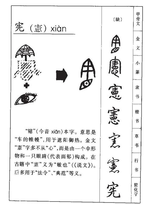 宪的意思 宪字五行属什么 宪字取名的寓意 