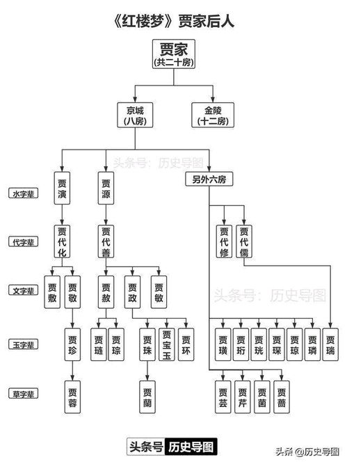 红楼梦人物关系图 两版 贾家后人一览表 中国人亲戚关系称呼图表