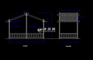 各种类型木架长廊施工图