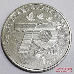 2022年发行反法西斯抗战胜利70周年1元的硬币收藏价格是多少元？