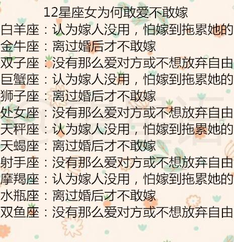 什么事会让12星座的心情突然变down 12星座女为何敢爱不敢嫁