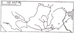 读黄河干流图.完成下列各题 1 填写图中字母代表的地理事物名称A B 2 黄河在历史上多次泛滥成灾.新中国成立后对其治理的措施是 上游植树造林.中游 .下游 .而治理黄河的关键是 