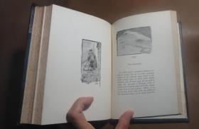 1887年Alphonse Daudet Tartarin on the Alps 都德名著 大英雄达达兰阿尔卑斯山历险记 英译初版本 3 4真皮精装 大量文内插图近乎连环画 品佳
