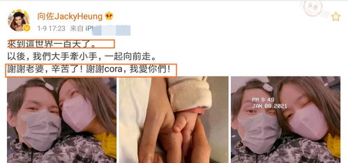 向佐郭碧婷首次公开小公主照片,庆祝女儿出生一百天,全程被向佐头发抢镜