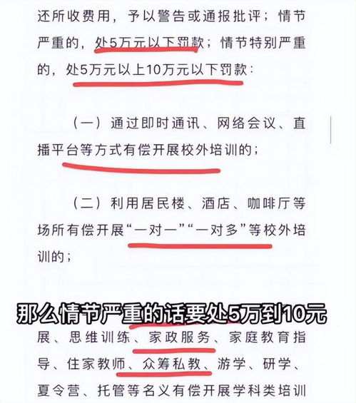 学科培训处罚意见,违规补课或面临5万以上罚款,家长看法不一