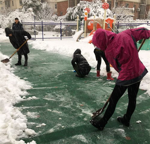 市委幼联盟 各园第一时间清除积雪确保幼儿安全
