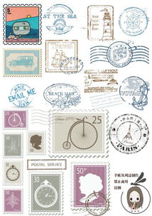 大流行 复古邮票带来的复古手帐风格