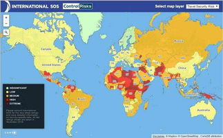 旅游风险地图发布 非洲和中东是最危险的地区