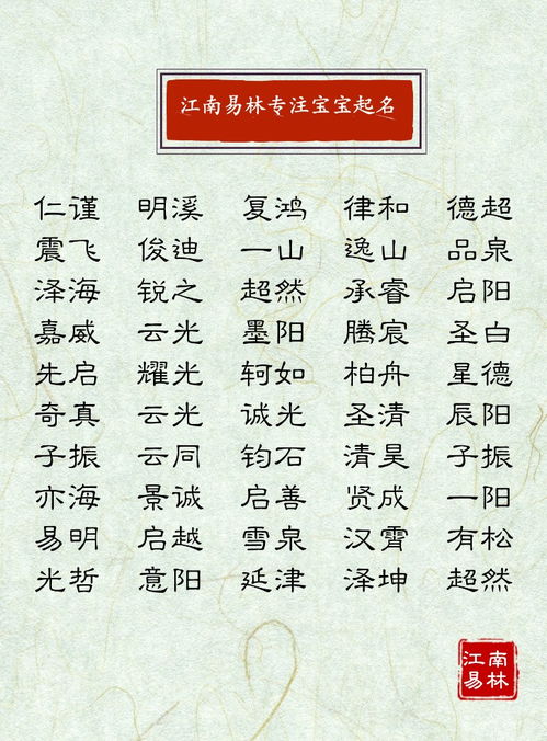 姓何取名男孩名字