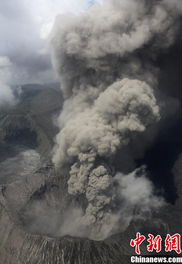 印尼婆罗摩火山喷发 浓烟滚滚 