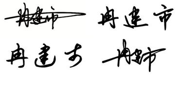 冉建市艺术签名怎么写 