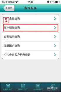 手机农业银行如何查询账户明细 