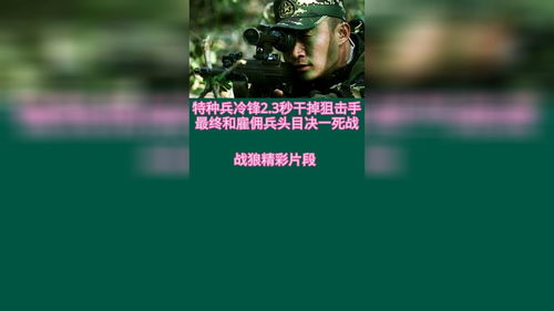 特种兵冷锋2.3秒干掉狙击手最终和雇佣兵头目步一死战 