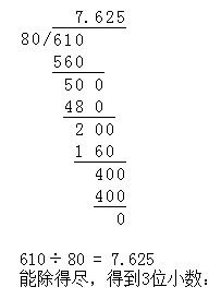 610除以80列竖式计算 