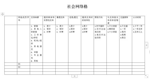 社工必备的工作表格 上 附Word版 