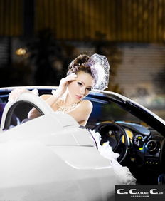 CCC 花边新闻 绝色新娘与白色跑车的唯美大片 