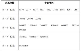 打新股，今天的高栏股份公布的中签号，末4位，末6位，末7位是什么意思啊，看不懂啊