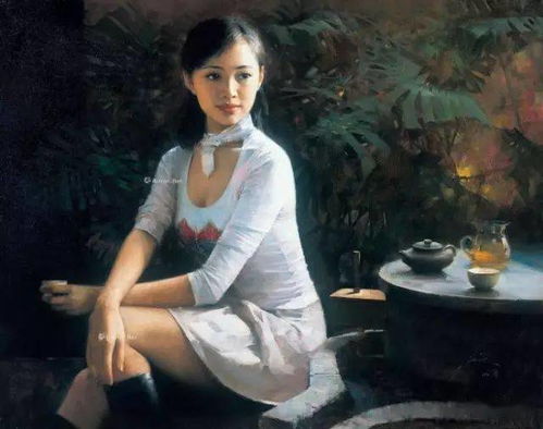 中国油画家何岸笔下的中国女性,太美了
