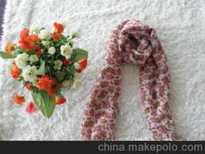 各种花型的印花围巾